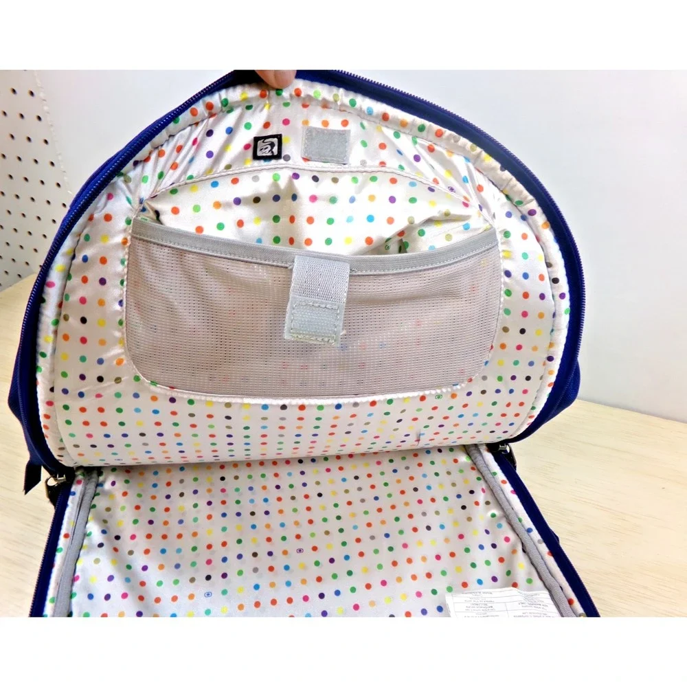 OGIO Soho Laptop Backpack Blue with Polka Dot Interior Padded Tech Bag